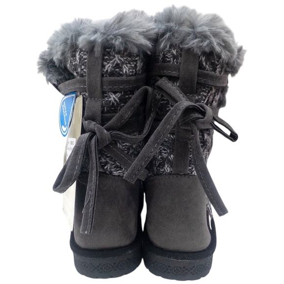 MUK LUKS Heather Gray Camila Water Resistant Ankle Booties Women's Size 7 - Picture 5 of 6
